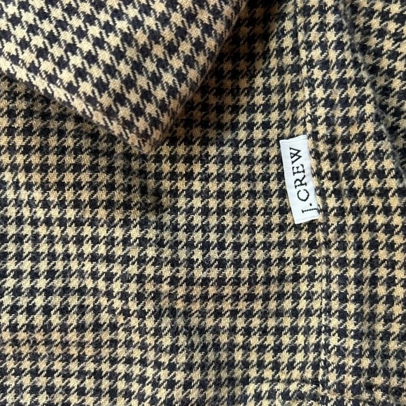 Vintage J.Crew Flannel Button Down Shirt Mens XL Houndstooth 100% Cotton Y2K - Picture 6 of 9